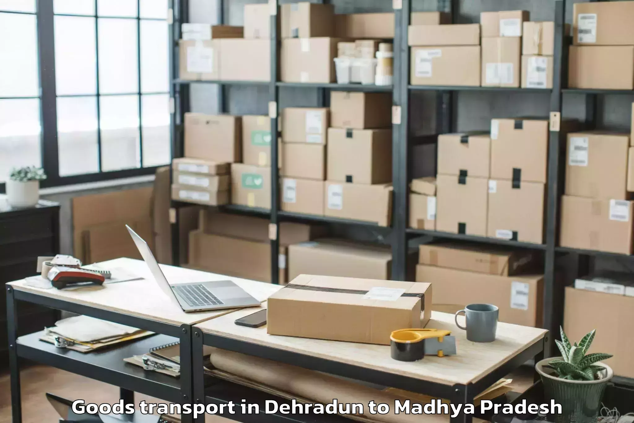 Book Dehradun to Raisen Goods Transport